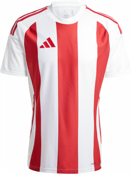 Adidas - Striped 24 Player Jersey - Bianco & t power red