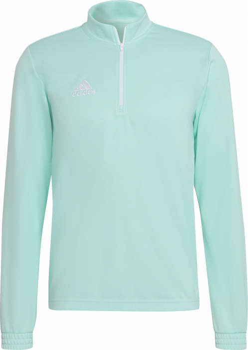 Adidas - Entrada 22 Træning Top With Half Zip - Clear Mint & blanc